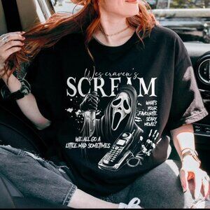 Wes Craven's Scream Shirt, Vintage Ghostface Halloween Shirt, Scream Movie Shirt